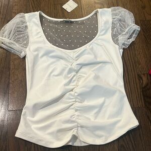Free People white blouse, M